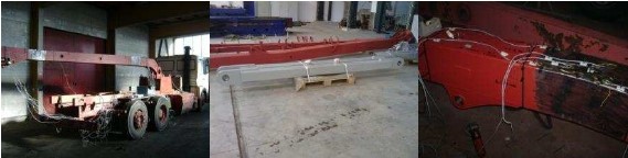 Výložníky stavebních strojů z vysokopevných jemnozrnných ocelí S700 MC, S890 QL, S960 QL